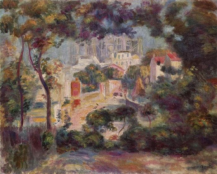 Pierre-Auguste Renoir Landschaft mit Ansicht von Sacre Coeur